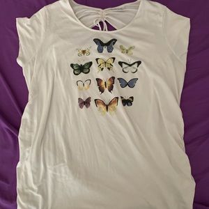 Motherhood maternity butterfly shirt